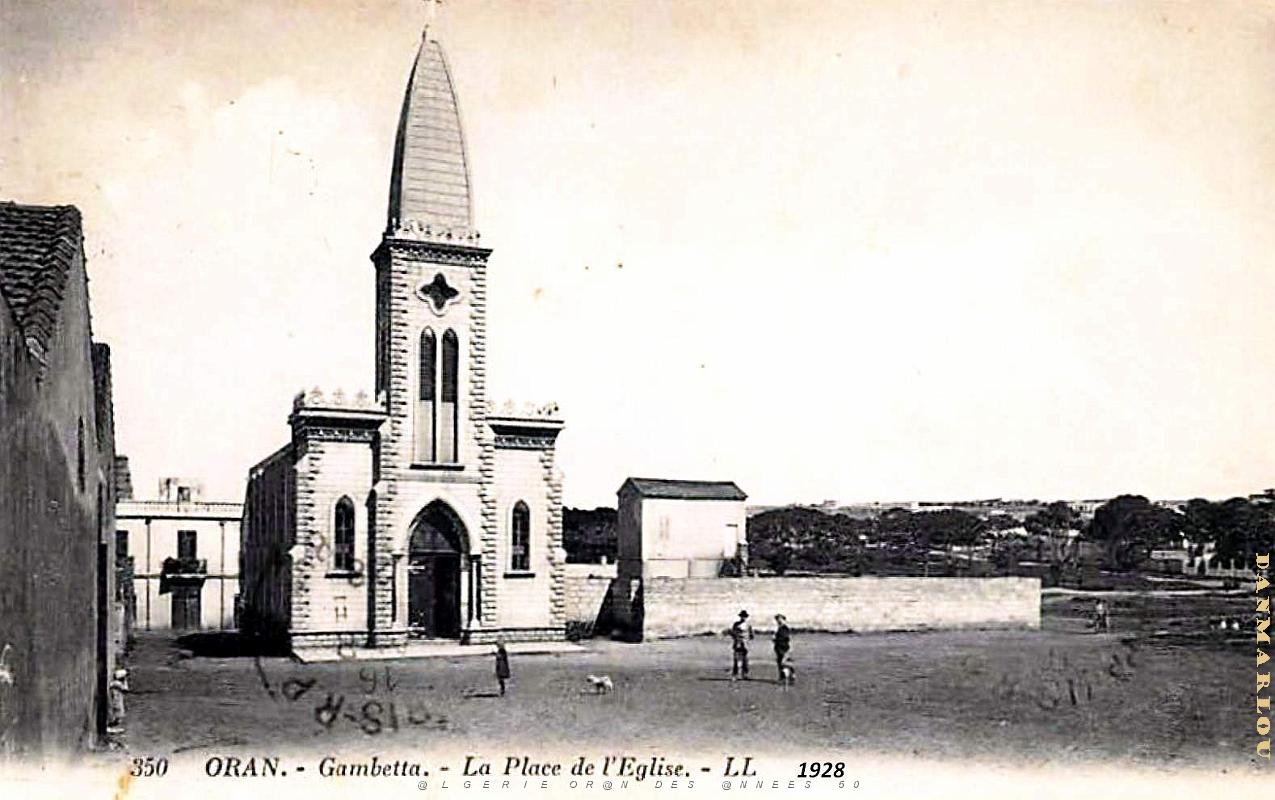 Oran-Gambetta - Place de l'eglise - 1928.jpg